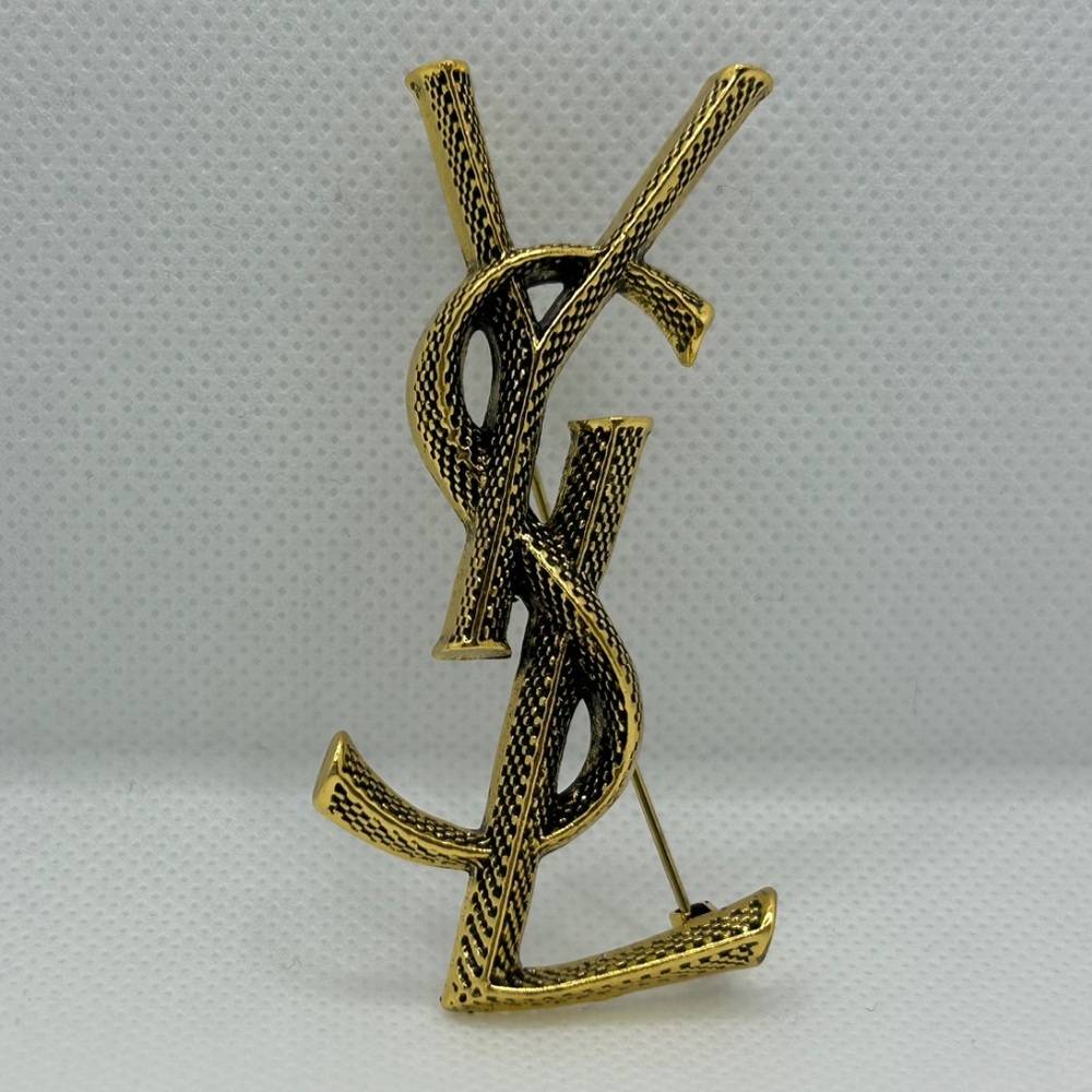 Fashion Jewelry Gold Initial Brooch